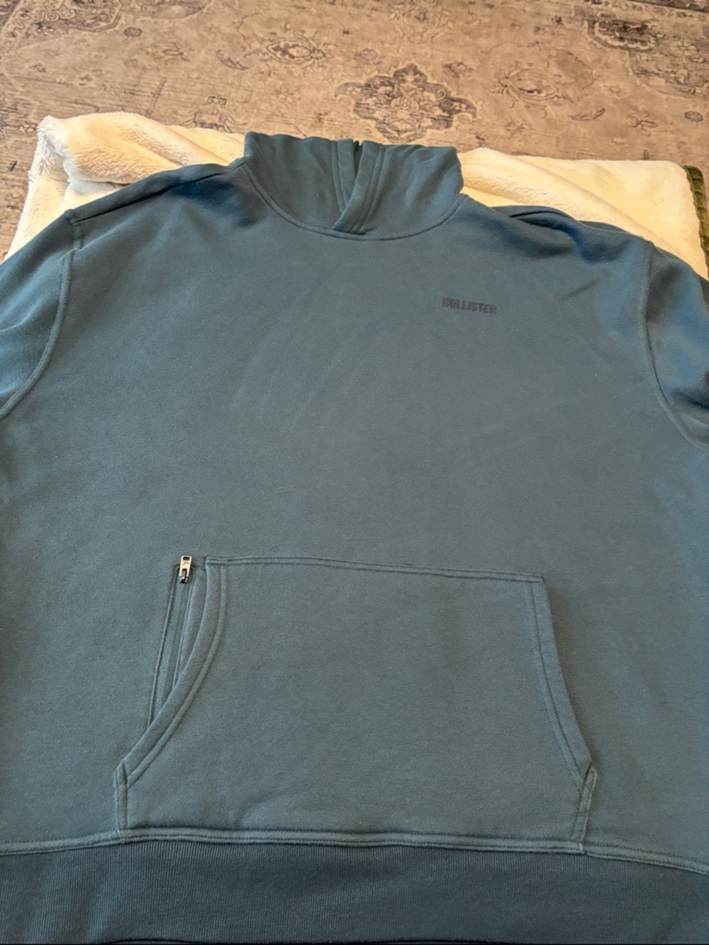 Hollister Teal Blue Pullover Hoodie